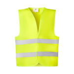 Gilet emergenza con bande riflettenti e chiusura velcro Roly Sirio M-L color giallo fluorescente seconda vista