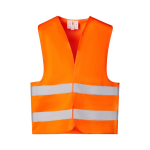 Gilet emergenza con bande riflettenti e chiusura velcro Roly Sirio M-L color  arancione fluorescente seconda vista