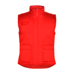Gilet lavoro in poliestere e cotone colletto 200g/m2 Roly Almanzor color rosso seconda vista