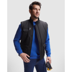 Gilet lavoro in poliestere e cotone colletto 200g/m2 Roly Almanzor color rosso quarta vista d'uso