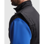 Gilet lavoro in poliestere e cotone colletto 200g/m2 Roly Almanzor color rosso vista dettaglio 3