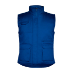 Gilet lavoro in poliestere e cotone colletto 200g/m2 Roly Almanzor color blu reale seconda vista