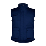 Gilet lavoro in poliestere e cotone colletto 200g/m2 Roly Almanzor color blu mare seconda vista
