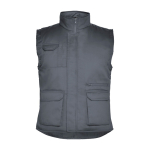 Gilet lavoro in poliestere e cotone colletto 200g/m2 Roly Almanzor color grigio topo seconda vista