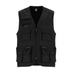 Gilet da lavoro con tasche cotone e poliestere 200g/m2 Roly Venera color nero seconda vista