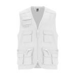 Gilet da lavoro con tasche cotone e poliestere 200g/m2 Roly Venera color bianco seconda vista