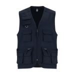 Gilet da lavoro con tasche cotone e poliestere 200g/m2 Roly Venera color blu mare seconda vista