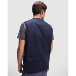 Gilet da lavoro con tasche cotone e poliestere 200g/m2 Roly Venera color blu mare quinta vista d'uso