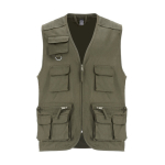 Gilet da lavoro con tasche cotone e poliestere 200g/m2 Roly Venera color verde militare seconda vista
