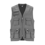 Gilet da lavoro con tasche cotone e poliestere 200g/m2 Roly Venera color grigio topo seconda vista