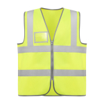 Gilet alta visibilità con tasca e cerniera in poliestere Roly Polux color giallo fluorescente seconda vista