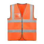 Gilet alta visibilità con tasca e cerniera in poliestere Roly Polux color  arancione fluorescente seconda vista
