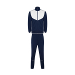 Tuta con petto a contrasto e colletto 225 g/m2 Roly Direct Evans color bianco seconda vista