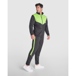 Tuta con petto a contrasto e colletto 225 g/m2 Roly Direct Evans color lime prima vista d'uso