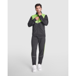 Tuta con petto a contrasto e colletto 225 g/m2 Roly Direct Evans color lime quarta vista d'uso