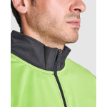 Tuta con petto a contrasto e colletto 225 g/m2 Roly Direct Evans color lime vista dettaglio 1