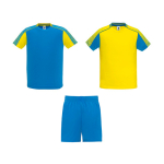 Completo sportivo unisex con 2 t-shirt 140 g/m2 Roly Direct Juve color giallo seconda vista