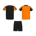 Completo sportivo unisex con 2 t-shirt 140 g/m2 Roly Direct Juve color arancione seconda vista