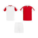 Completo sportivo unisex con 2 t-shirt 140 g/m2 Roly Direct Juve color tortora seconda vista