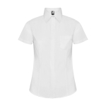 Camicia da lavoro a manica corta in poliestere 130 g/m2 Roly Sofia color bianco seconda vista