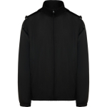 Giacca a vento cappuccio e tasca con velcro Roly Direct Makalu color nero seconda vista