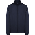 Giacca a vento cappuccio e tasca con velcro Roly Direct Makalu color blu mare seconda vista
