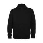 Felpa in cotone e poliestere 280 g/m2 Roly Direct Montblanc color nero seconda vista