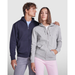 Felpa in cotone e poliestere 280 g/m2 Roly Direct Montblanc color blu mare terza vista d'uso