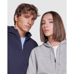 Felpa in cotone e poliestere 280 g/m2 Roly Direct Montblanc color blu mare quarta vista d'uso