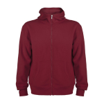 Felpa in cotone e poliestere 280 g/m2 Roly Direct Montblanc color granata seconda vista