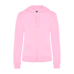 Felpa da donna in cotone e poliestere 280 g/m2 Roly Direct Veleta color rosa chiaro seconda vista