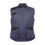 Gilet lavoro multitasche in poliestere e cotone 200g/m2 Roly Armada color nero seconda vista