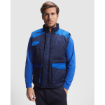 Gilet lavoro multitasche in poliestere e cotone 200g/m2 Roly Armada color blu reale prima vista d'uso