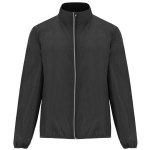 Giacca antivento unisex in poliestere in tessuto tecnico leggero 70 g/m2 Roly Direct Glasgow color nero seconda vista