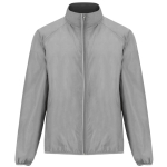 Giacca antivento unisex in poliestere in tessuto tecnico leggero 70 g/m2 Roly Direct Glasgow color grigio prima vista d'uso