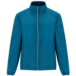 Giacca antivento unisex in poliestere in tessuto tecnico leggero 70 g/m2 Roly Direct Glasgow color blu bondi seconda vista