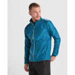 Giacca antivento unisex in poliestere in tessuto tecnico leggero 70 g/m2 Roly Direct Glasgow color blu bondi