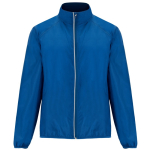 Giacca antivento unisex in poliestere in tessuto tecnico leggero 70 g/m2 Roly Direct Glasgow color blu reale seconda vista