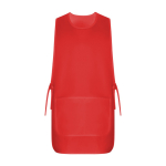Grembiule lavoro unisex reversibile con tasche 195g/m2 Roly Arzak UNICA color rosso seconda vista