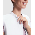 Camice donna in poliestere chiusura centrale 130g/m2 Roly Aldany color bianco vista dettaglio 2