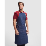 Grembiule da lavoro lungo in cotone 250 g/m2 Roly Batali color blu alice prima vista d'uso