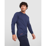 Maglietta da lavoro ignifuga manica lunga 220 g/m2 Roly Defender color blu mare quarta vista d'uso