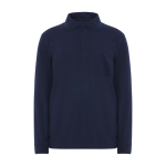 Polo lunga ignifuga con patta a 3 bottoni 220 g/m2 Roly Santana color blu mare seconda vista