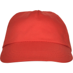 Cappellino a 5 pannelli con fascia interna antisudore 165 g/m2 color rosso seconda vista