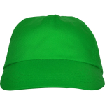Cappellino a 5 pannelli con fascia interna antisudore 165 g/m2 color verde seconda vista