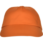 Cappellino a 5 pannelli con fascia interna antisudore 165 g/m2 color arancione seconda vista