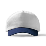 Cappellino a 5 pannelli in cotone con fori di ventilazione da 170 g/m2 color blu seconda vista