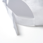 Cappellino a 5 pannelli in cotone con fori di ventilazione da 170 g/m2 color bianco vista dettaglio 3