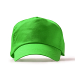Cappellino a 5 pannelli in cotone con fori di ventilazione da 170 g/m2 color verde seconda vista