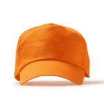 Cappellino a 5 pannelli in cotone con fori di ventilazione da 170 g/m2 color arancione seconda vista